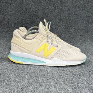 New Balance 247 v2 Running Shoes Women's Size 10 Tan Yellow Blue‎ Athletic Retro